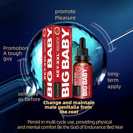 Connubial 30ml Men's Massage Oil Penis Becomes Longer Thicker Enhancement Men Energy for Care Delay Performance Boost Strength