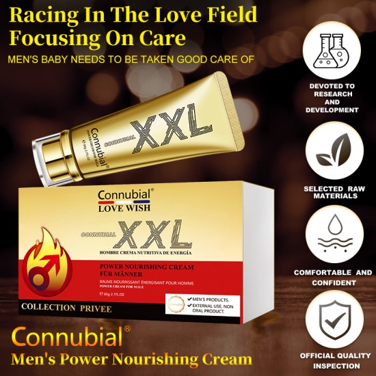 ConnubialXXL-60g Men's Massage Cream Penis Becomes Longer Thicker Enhancement Men Energy for Care Delay Performance Boost Strength